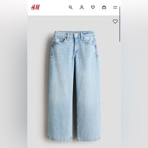 H&M Light Blue Wide-Leg Girls Jeans